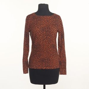 J.Crew Animal Print Teddie Sweater